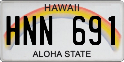 HI license plate HNN691