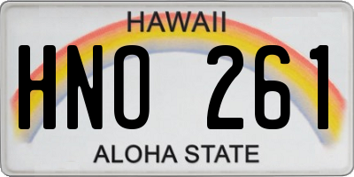 HI license plate HNO261