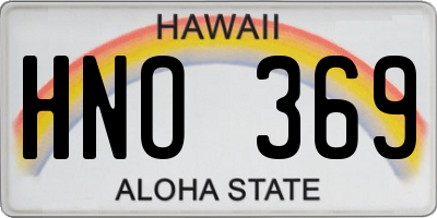 HI license plate HNO369