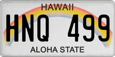 HI license plate HNQ499