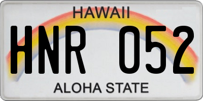 HI license plate HNR052