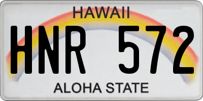 HI license plate HNR572
