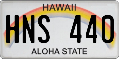 HI license plate HNS440