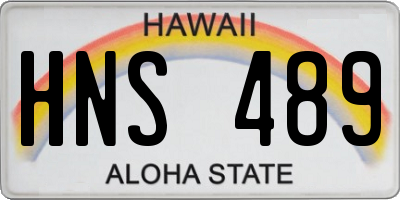 HI license plate HNS489