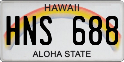 HI license plate HNS688