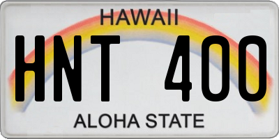 HI license plate HNT400