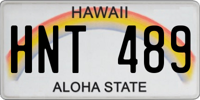 HI license plate HNT489
