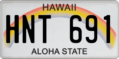 HI license plate HNT691