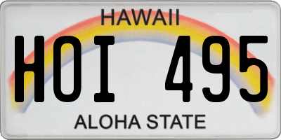 HI license plate HOI495