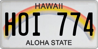 HI license plate HOI774