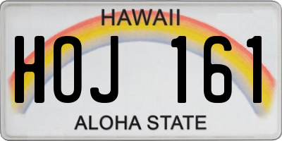 HI license plate HOJ161
