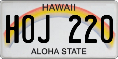 HI license plate HOJ220