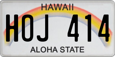 HI license plate HOJ414
