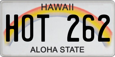 HI license plate HOT262