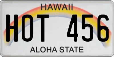 HI license plate HOT456