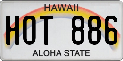 HI license plate HOT886