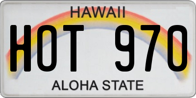 HI license plate HOT970
