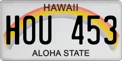 HI license plate HOU453