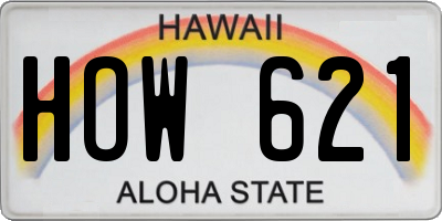 HI license plate HOW621