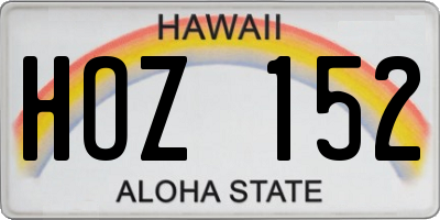 HI license plate HOZ152