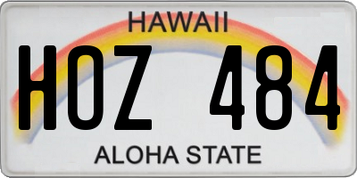 HI license plate HOZ484