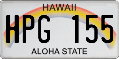 HI license plate HPG155