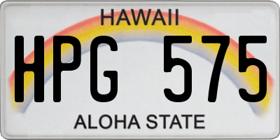 HI license plate HPG575
