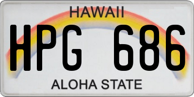 HI license plate HPG686