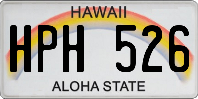 HI license plate HPH526