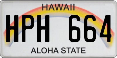 HI license plate HPH664