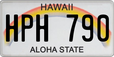 HI license plate HPH790