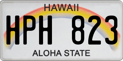 HI license plate HPH823