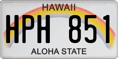 HI license plate HPH851