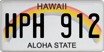 HI license plate HPH912