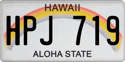 HI license plate HPJ719