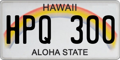 HI license plate HPQ300