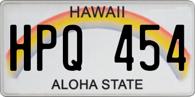 HI license plate HPQ454