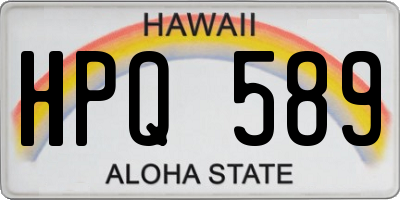 HI license plate HPQ589