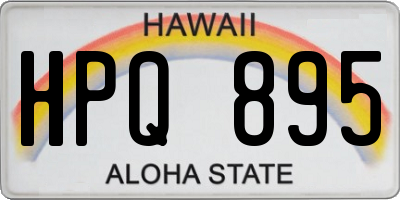 HI license plate HPQ895