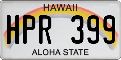 HI license plate HPR399