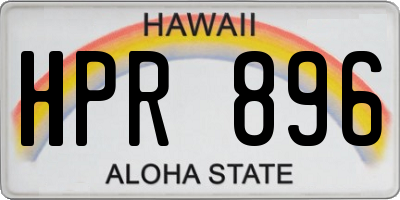 HI license plate HPR896