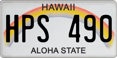 HI license plate HPS490