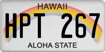 HI license plate HPT267