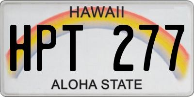 HI license plate HPT277