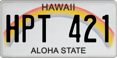 HI license plate HPT421