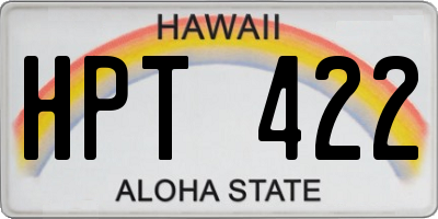 HI license plate HPT422