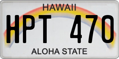 HI license plate HPT470