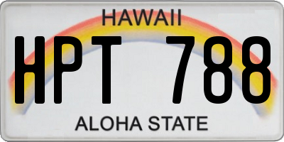 HI license plate HPT788