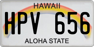 HI license plate HPV656