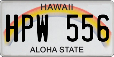 HI license plate HPW556